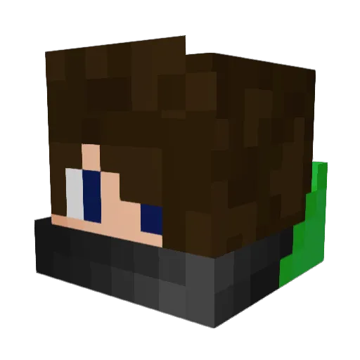Biltong Minecraft avatar head, 3D render