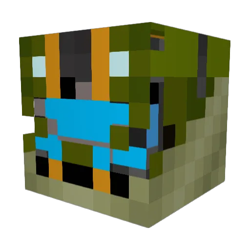 Bilver_ Minecraft avatar head, 3D render