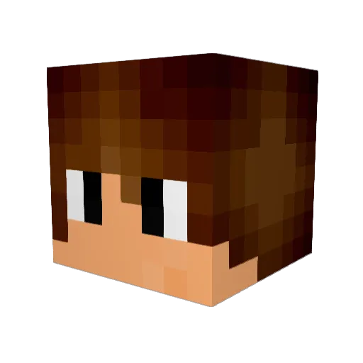 Bilyn Minecraft avatar head, 3D render