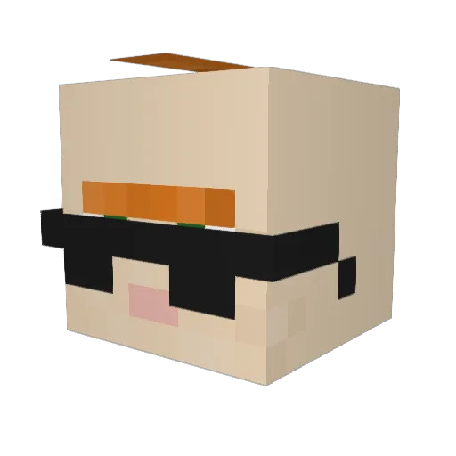 BimEzz Minecraft avatar head, 3D render
