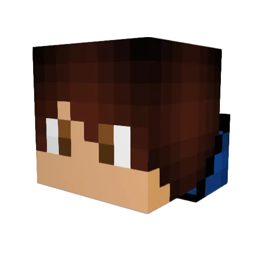 BimMarv Minecraft avatar head, 3D render
