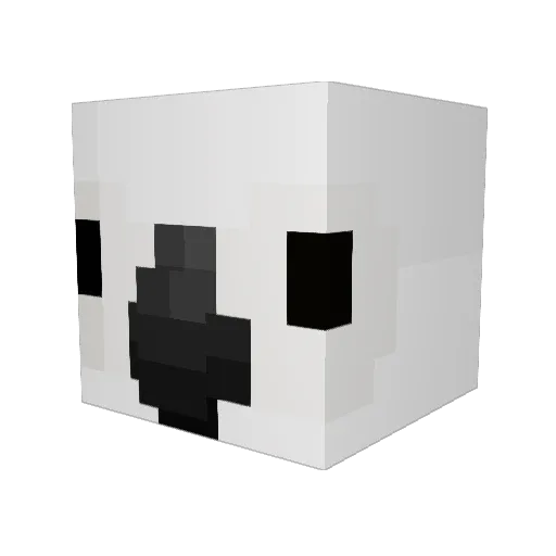 Bim_o Minecraft avatar head, 3D render