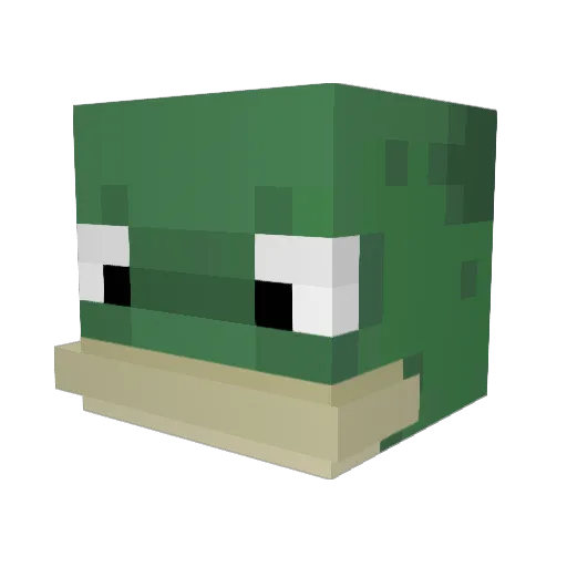 Bimbertt Minecraft avatar head, 3D render