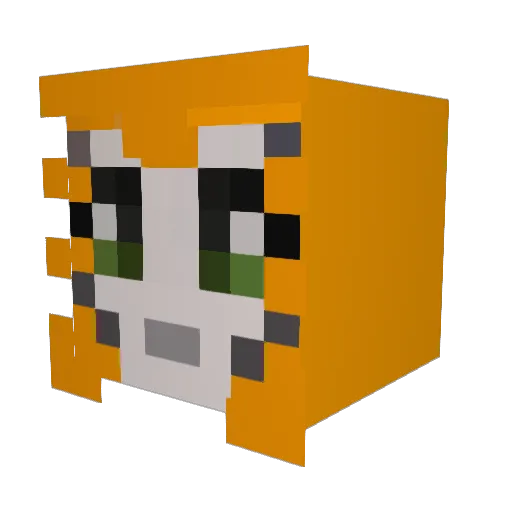 Bimbin21 Minecraft avatar head, 3D render