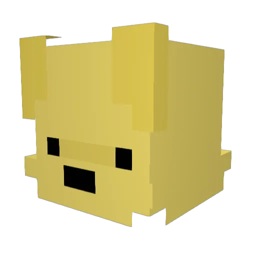 BimboErin Minecraft avatar head, 3D render