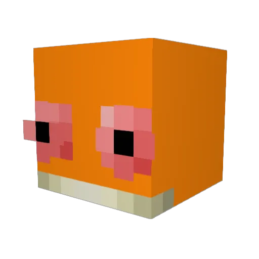 BimboFuoco Minecraft avatar head, 3D render