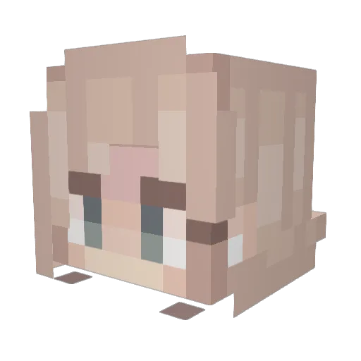 Bimbo_7D3 Minecraft avatar head, 3D render