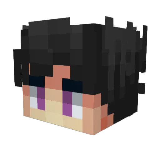 Bimda Minecraft avatar head, 3D render