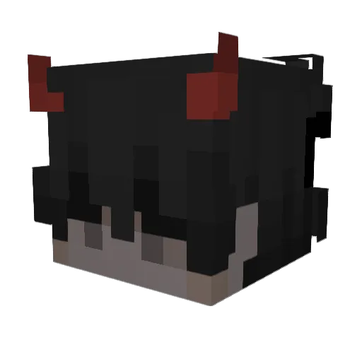 Bimii Minecraft avatar head, 3D render