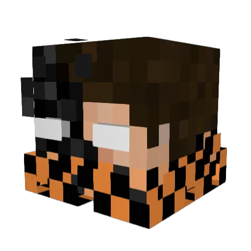 Bimlie_ Minecraft avatar head, 3D render