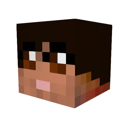 Bimmrich Minecraft avatar head, 3D render