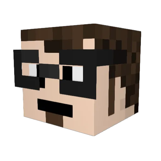 Bimmy_ Minecraft avatar head, 3D render