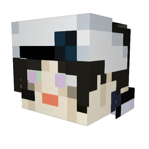Bimok Minecraft avatar head, 3D render