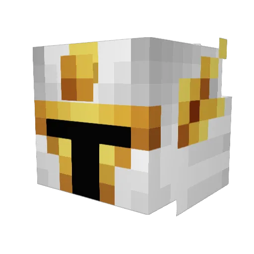 Bimous Minecraft avatar head, 3D render
