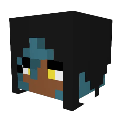 Bimps Minecraft avatar head, 3D render