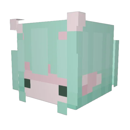 Bimuuu Minecraft avatar head, 3D render