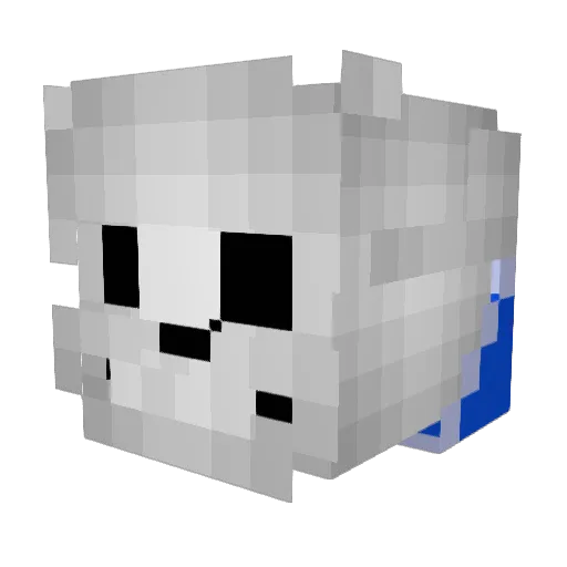 Bimvolt Minecraft avatar head, 3D render