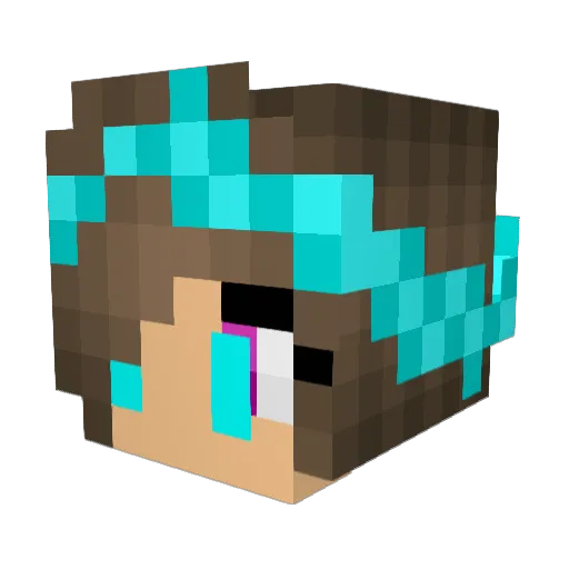 BinAktiver Minecraft avatar head, 3D render