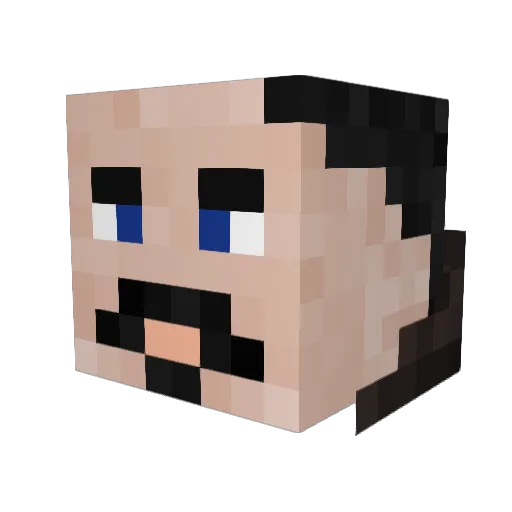 BinAmFlexxen Minecraft avatar head, 3D render