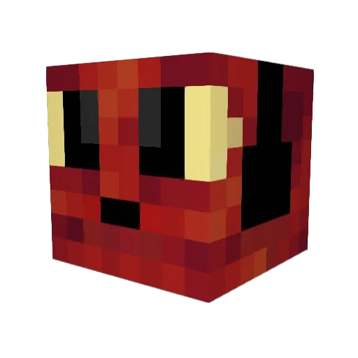 BinBinLAND Minecraft avatar head, 3D render