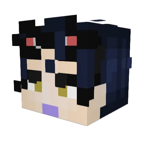 BinEdwan Minecraft avatar head, 3D render