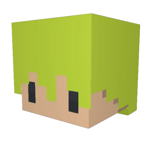 BinGottDuB0t Minecraft avatar head, 3D render