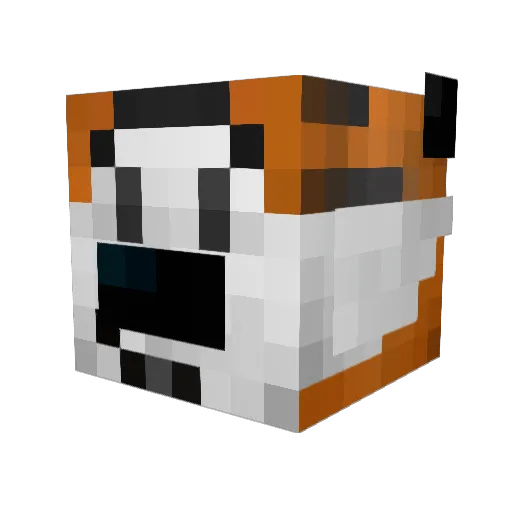 BinHawkins Minecraft avatar head, 3D render