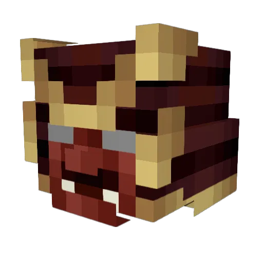 BinKingGo Minecraft avatar head, 3D render