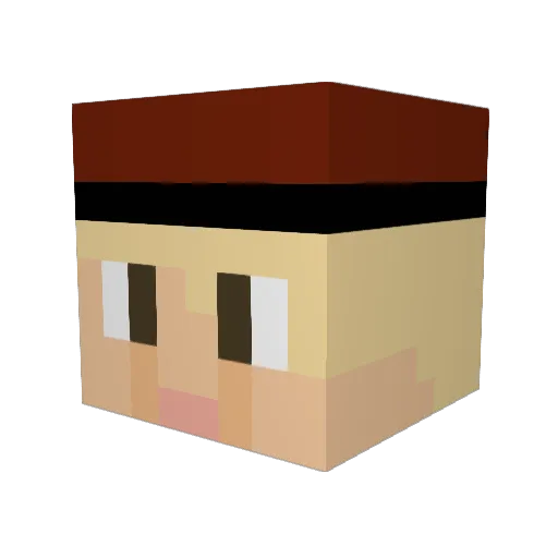 BinLadooooo Minecraft avatar head, 3D render