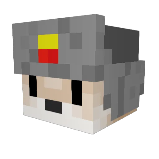 BinSaRG Minecraft avatar head, 3D render