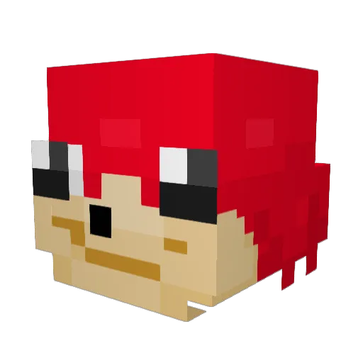 BinTalal Minecraft avatar head, 3D render