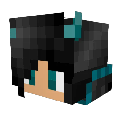 BinaBitz Minecraft avatar head, 3D render
