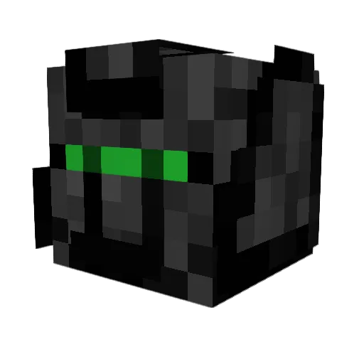 Binar Minecraft avatar head, 3D render