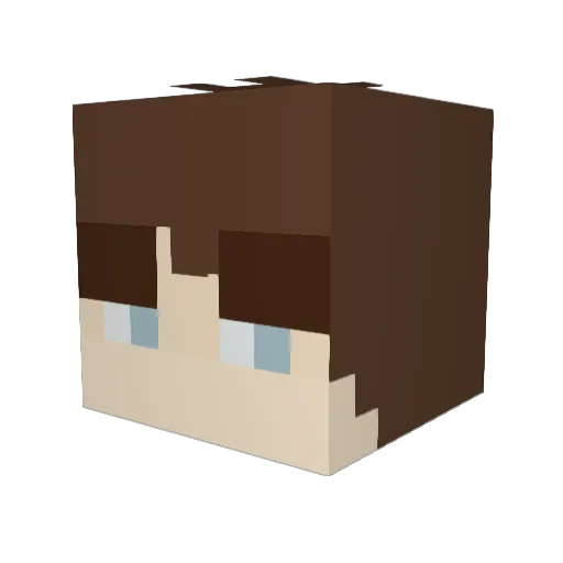 BinaryDuke Minecraft avatar head, 3D render