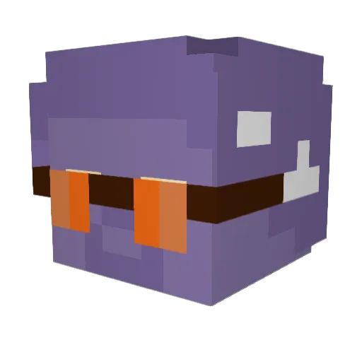 BinbagGod Minecraft avatar head, 3D render
