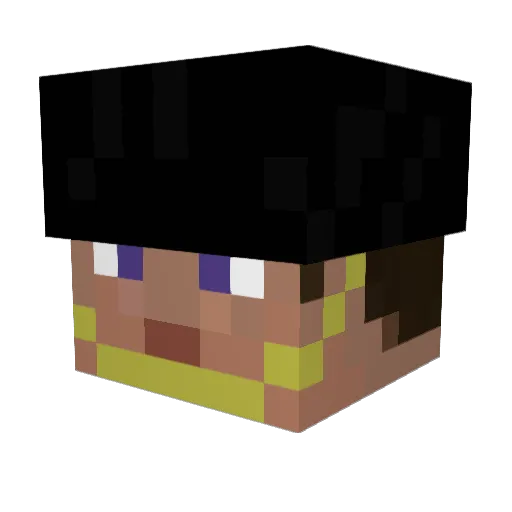 Binbunny Minecraft avatar head, 3D render