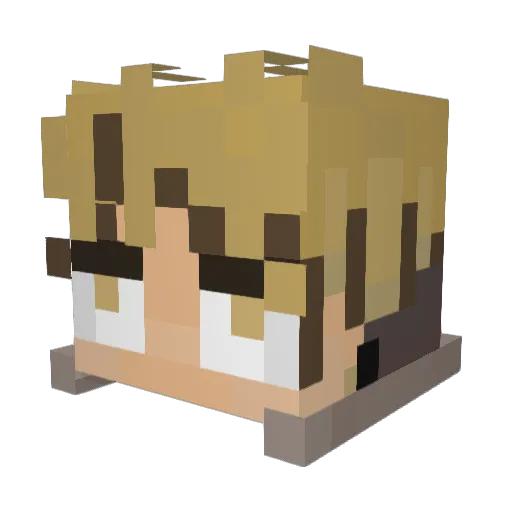 Binch_Family Minecraft avatar head, 3D render