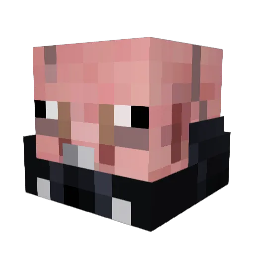 BinckV Minecraft avatar head, 3D render