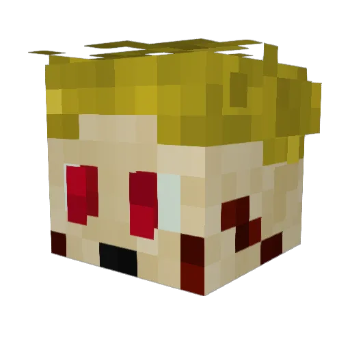 BinczykToJa Minecraft avatar head, 3D render