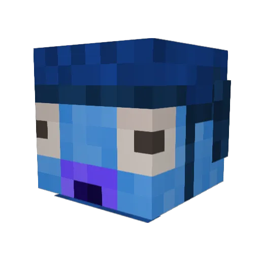 BindiFisen Minecraft avatar head, 3D render