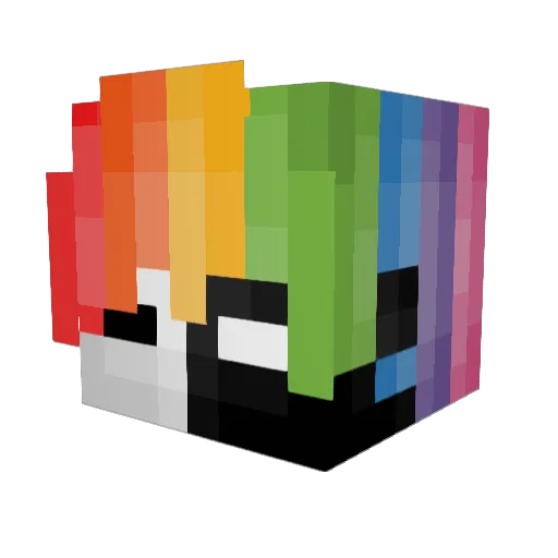 BindingofVoices Minecraft avatar head, 3D render