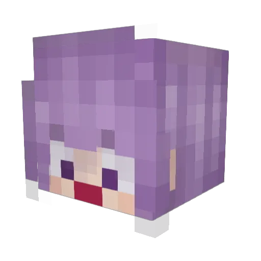 Bindumechan Minecraft avatar head, 3D render
