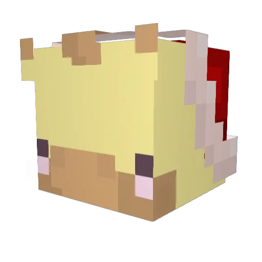 Bing0com Minecraft avatar head, 3D render