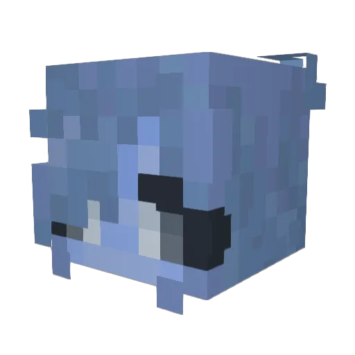BingBong_1 Minecraft avatar head, 3D render