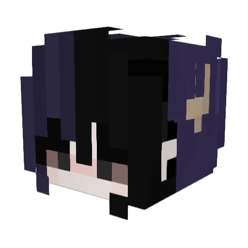 BingChilled Minecraft avatar head, 3D render