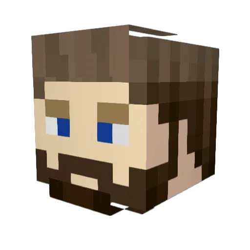 BingSnap Minecraft avatar head, 3D render