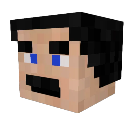 Bing_Bong Minecraft avatar head, 3D render