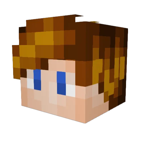 Bing_Booong Minecraft avatar head, 3D render