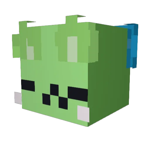 Bingkeerz Minecraft avatar head, 3D render