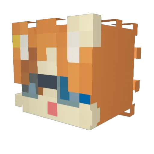 BingleBoatz Minecraft avatar head, 3D render